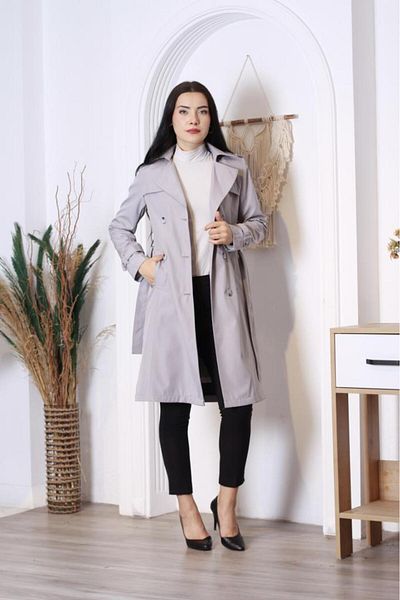 Jamila Medium Size Women's Lined Trench Coat
