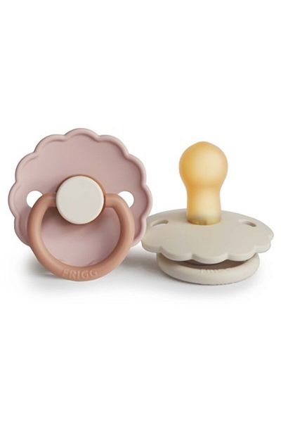 Frigg Daisy 0-6 Months Baby Pacifier - Rubber, Biscuit / Cream