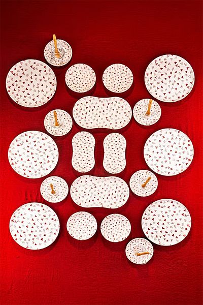 Bambum Pera Love 32 Piece Porcelain Breakfast Set