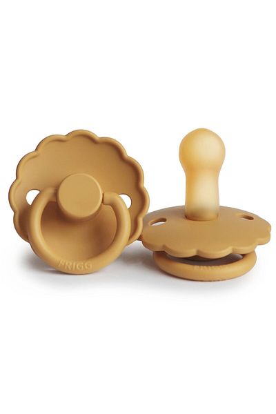 Frigg Daisy Honey Gold Rubber Pacifier - 6-18 Months