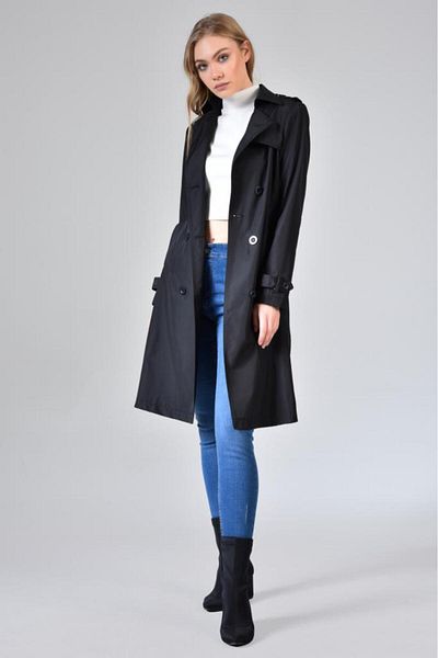 Jamila Medium Size Women's Lined Trench Coat