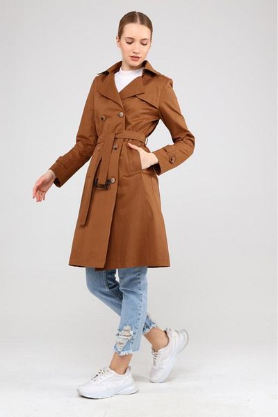 Jamila Women's Summer Mid Length Trench Coat