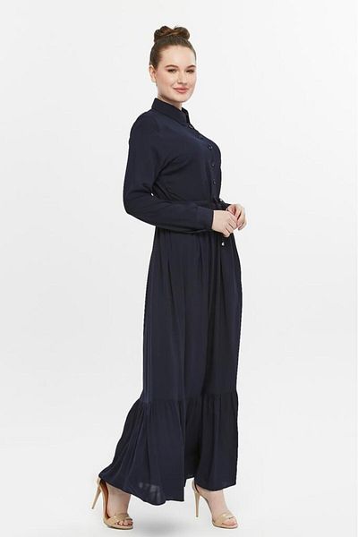 Jamila Buttoned Gathered Women's Hijab Dress