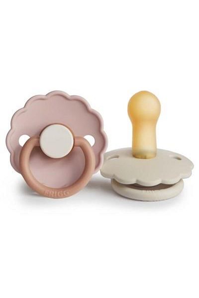Frigg Daisy Biscuit / Cream Rubber Pacifier - 6-18 Months