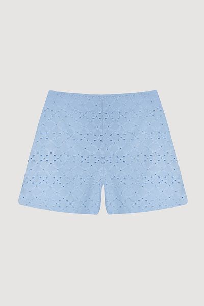 Quzu Mini pantaloni scurți cu detaliu Fisto Albastru