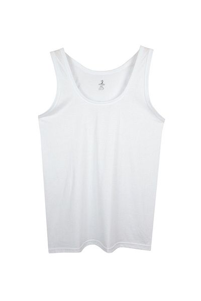 tambattal Large Size Bamboo Undershirt Redzone White
