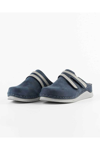 DR KLOMPA Γυναικείες Παντόφλες MS556 Daily Navy Blue Mikanos Orthopedic Sabo Slippers