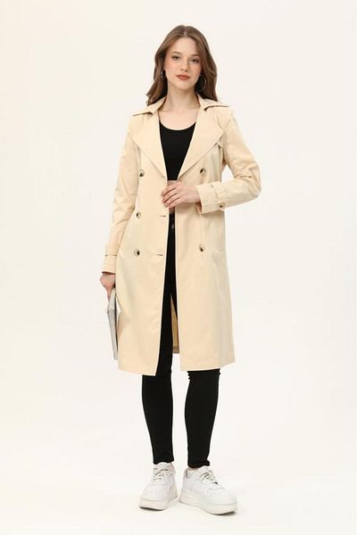 Jamila Women's Summer Mid Length Trench Coat