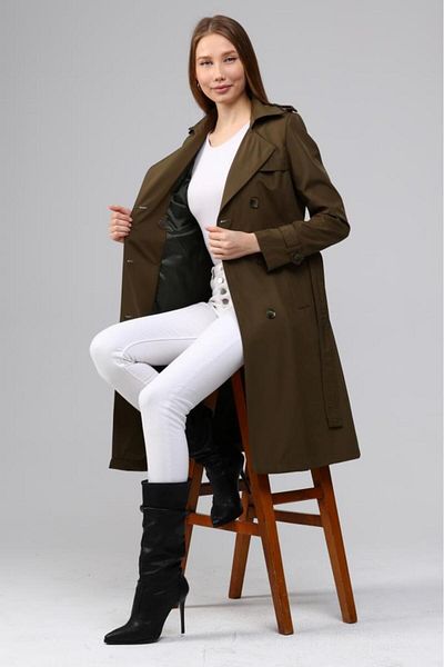 Jamila Women's Medium Length Lined Trench Coat