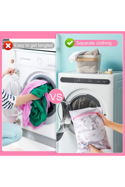 Primo Plus 7Pcs Mesh Laundry Bags for Delicates with Premium Zipper, Travel Storage Organize Bag