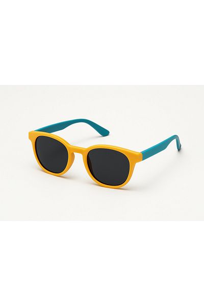 By Donetto Yellow-Light Blue 5-13 Years Old 100% Uv Protected Polarized Children's Sunglasses