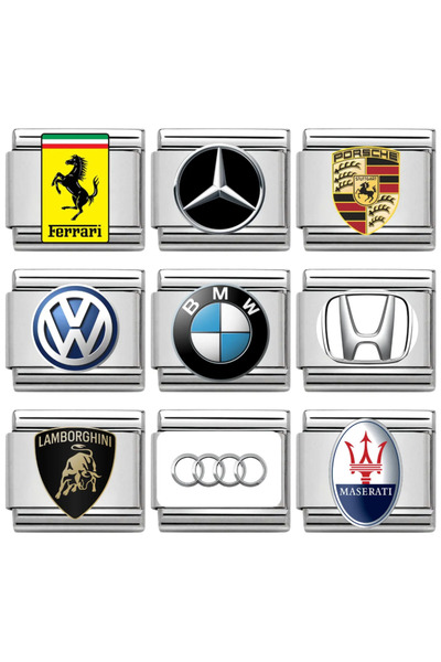 vogutima Men's Women's Steel Bracelet - Italian Charm Bracelet Car Logos 1 Piece