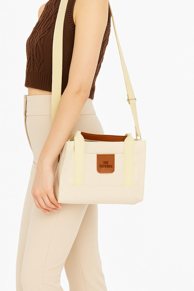 osteir Kadın Mini Kanvas Tote Bag Omuz ve El Çantası