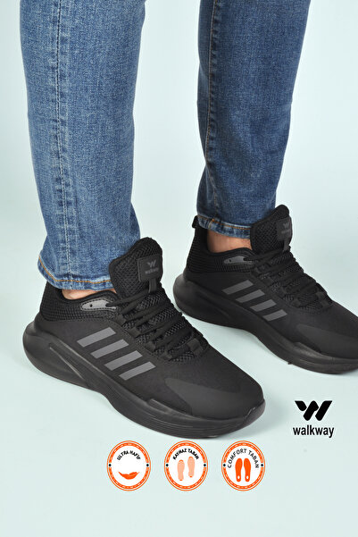 WALKWAY Ανδρικά αθλητικά παπούτσια Hidra M Μαύρο-Μαύρο Ελαφριά Ευέλικτα Αθλητ...