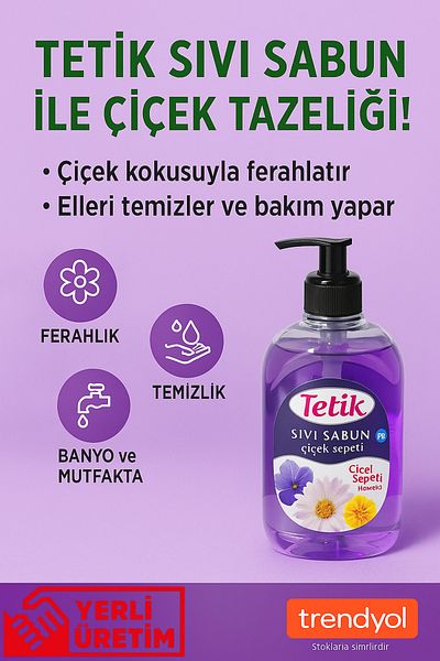 Tetik Liquid Hand Soap Lavender 500 Gr