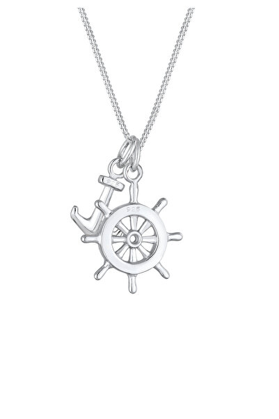 ELLI Náhrdelník s kotvou a volantem, symbol námořní dopravy, stříbro 925