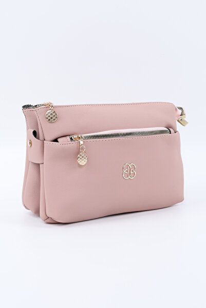 SHAKA Powder Shk226 Faux Leather, Zippered 3 Compartment Hand, Arm and Shoulder Bag