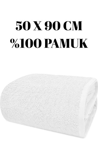 mihriban 2 Pieces Cotton White Hand Face - Hotel Towel Extra Soft Towel Set 50x90 cm