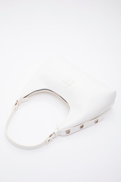 SHAKA Λευκό Shk82 Baguette Μοντέλο Μονόχωρο Γυναικείο τεχνητό δέρμα Τσάντα μπράτσου και ώμου L:17 E:36 W:7