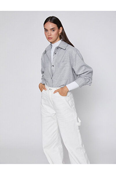 Koton Oversize košile s kovovými knoflíky