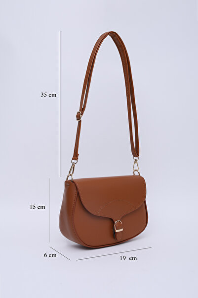 SHAKA Taba Shk17 Απλή και κομψή τσάντα ώμου με κουμπωτά κλείσιμο με ρυθμιζόμενο λουρί L:16 E:18 W:6