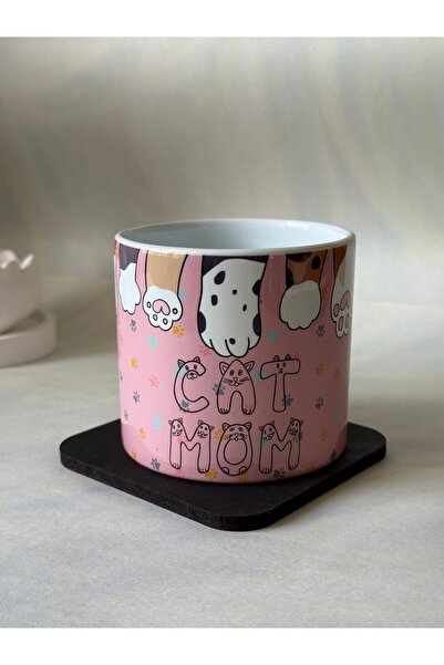 glowoow Kedili Kupa Bardak – Kedi Annesi Temalı Eğlenceli Tasarım | Kedi Seve...