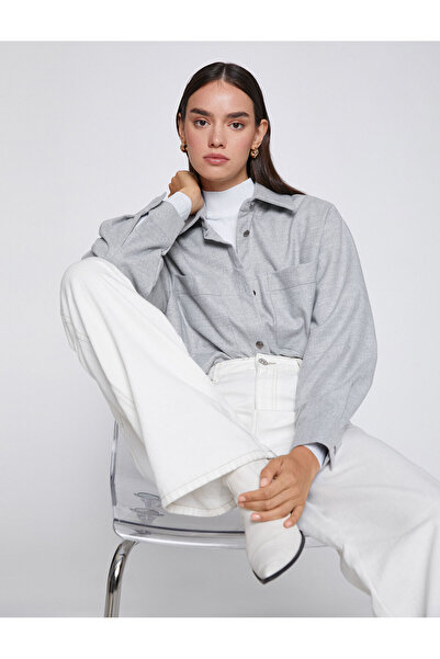 Koton Oversize košile s kovovými knoflíky