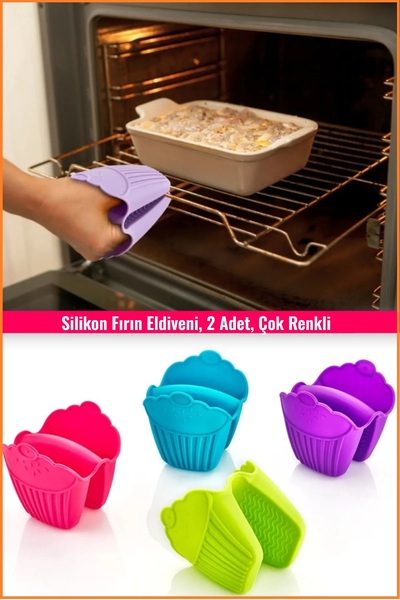 EZMK EV GEREÇLERİ Silikon Fırın Eldiveni Tutucu Mikrodalga Fırın Tencere Teps...