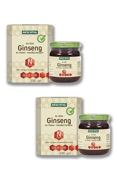 Aksu Vital Arı Sütü Polen Ginseng & Ham Bal (13000 MG) 2 X 220 gr