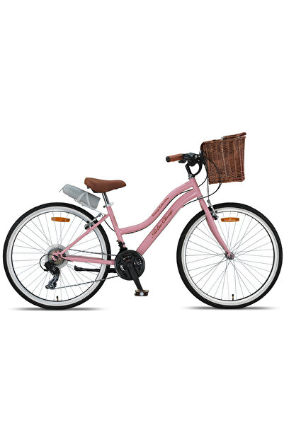 Trendbisiklet Retro Classic 26 Jant Bisiklet, Shimano 21 Vites, Hasır Sepetli Vintage Şehir Bisikleti