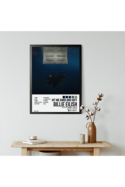 Orendart Billie Eilish - Hit Me Hard And Soft Albüm Spotify Çerçeveli Poster Tablo