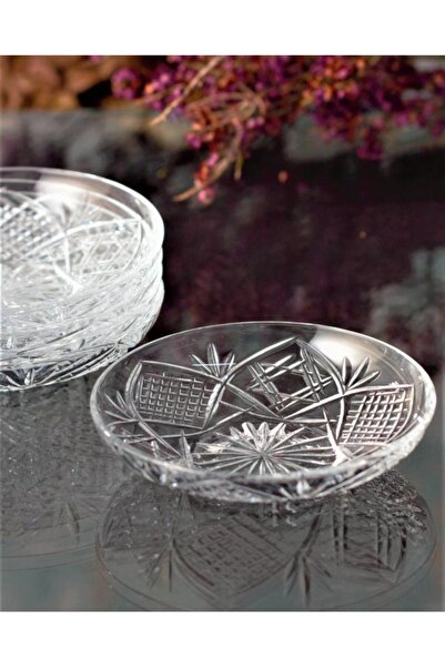 KristalGalerisi 6 Kişilik Çay Tabağı Paşabahçe Göz Dekor - Küçük Boy