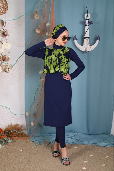 ns tasa Forest Model Design Hijab Swimsuit Set