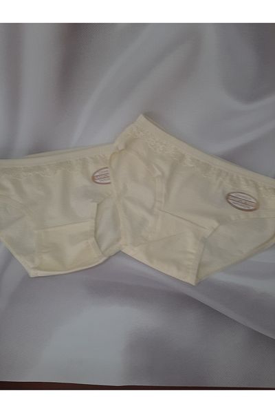 Butik Yellow 100% cotton top with elegant lace panties for girls