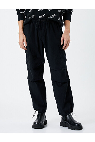 Koton Parachute Trousers Loose Cut With Stopper Cargo Pocket Detail