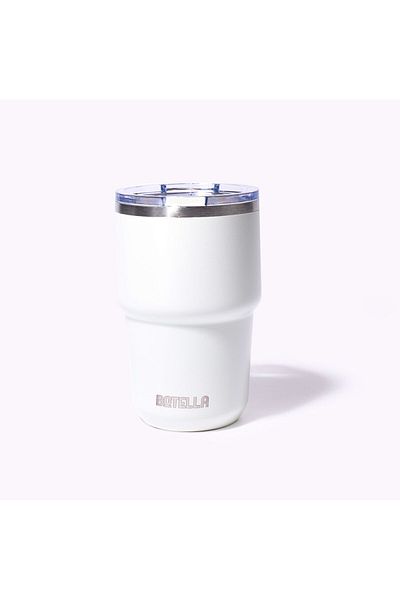 Botella Insulated Coffee Cup - Compact, Spill-proof Stainless Steel Travel Mug 240ml , Off White