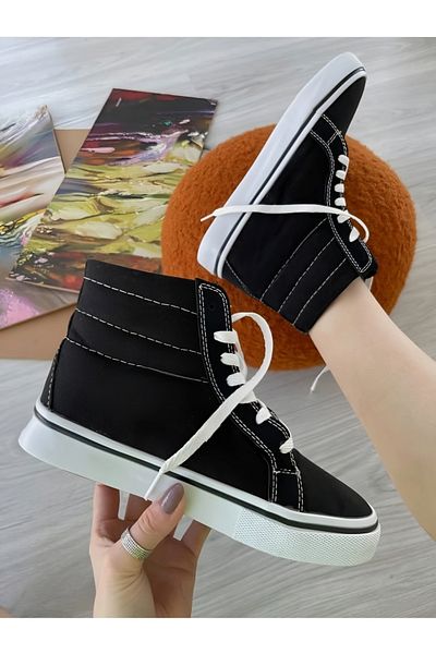 Lideral Unisex Black Sneaker - Comfortable Ankle and Cold Resistant Daily Sports Boots