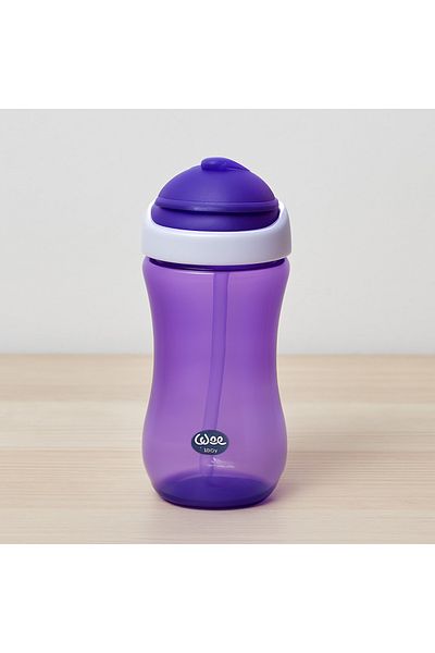 Wee Baby 761 Colored Glass with Straw 350 Ml 6+months Purple