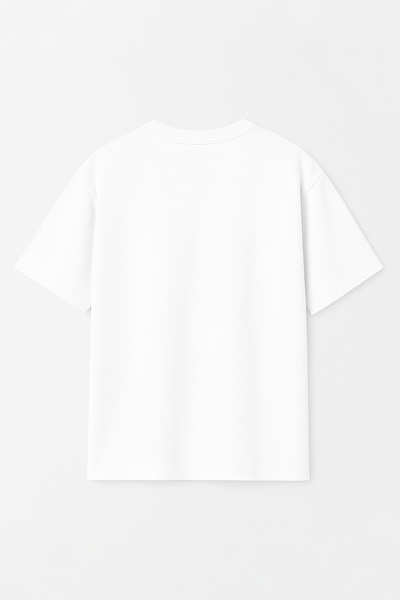 THE RULE Men's Grave Printed Oversize 100% Cotton Wide Cut Soft Textured Crew Neck T-Shirt Rf0508