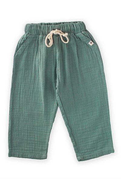 Cigit Muslin Pants 1-7 Years Green