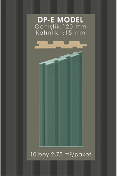 Emek Yapı Mdf Duvar Paneli Dp-e Model Pvc Kaplama 12cm*250cm Amazon Yeşili