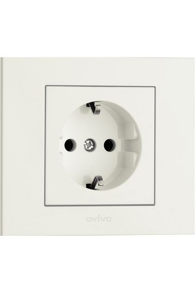Tenda 15 Pieces Ovivo Grano White - Grounded Socket Frame Set
