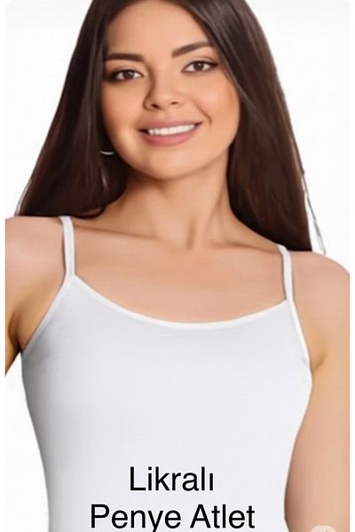 İki Yıldız Lycra Rope Strap Undershirt 6 Pack