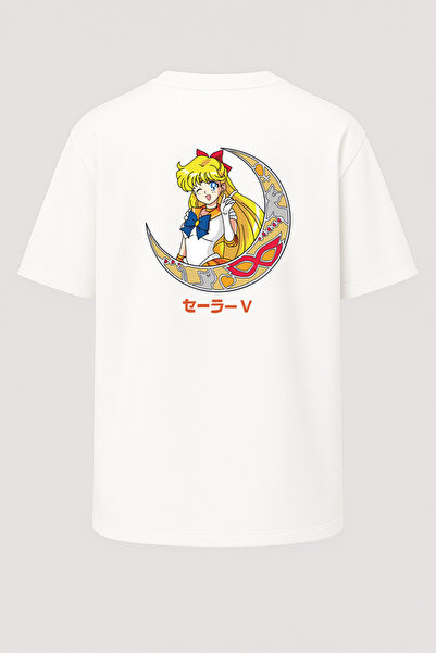 nirvoda Tricou unisex oversize cu imprimeu Sailor Moon Moon Warrior
