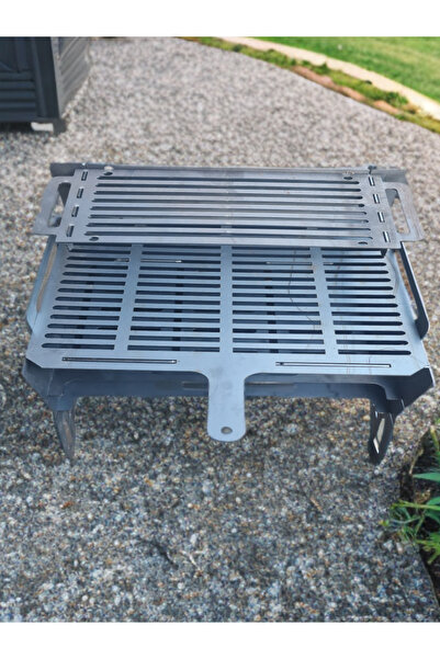 ADA Kül Hazneli 2mm Katlanır Mangal, Isteğe Göre Portatif Ayaklı. Çanta Hediy...