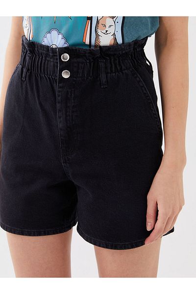 LC Waikiki High Waist Comfortable Fit Women Jean Shorts