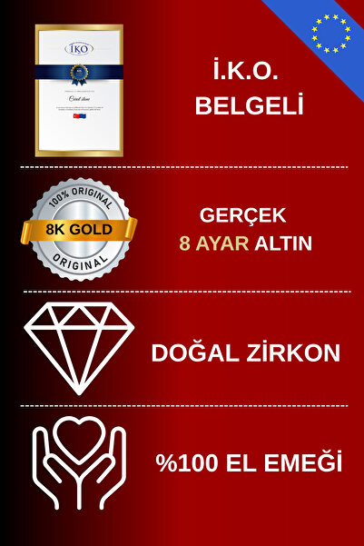 CARAT STONE Altın Kadın Baget Kolye (IŞIKLI KUTUDA)