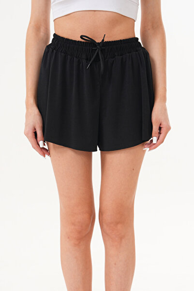 Bliss Fusta neagră cu două straturi, cu tăietură lejeră, pentru femei, sport,...