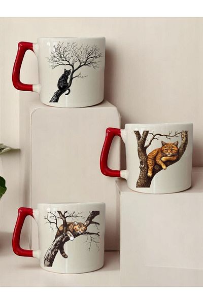 lili hediyelik Mug - Beige - Ceramic