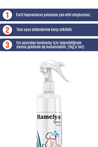 İstanbul İlaç Hamelyn 100ml Bit, Pire Spreyi Kene,karınca, Sivrisinek Köpek, Kedi, Kafes Kuşları, Tavşan